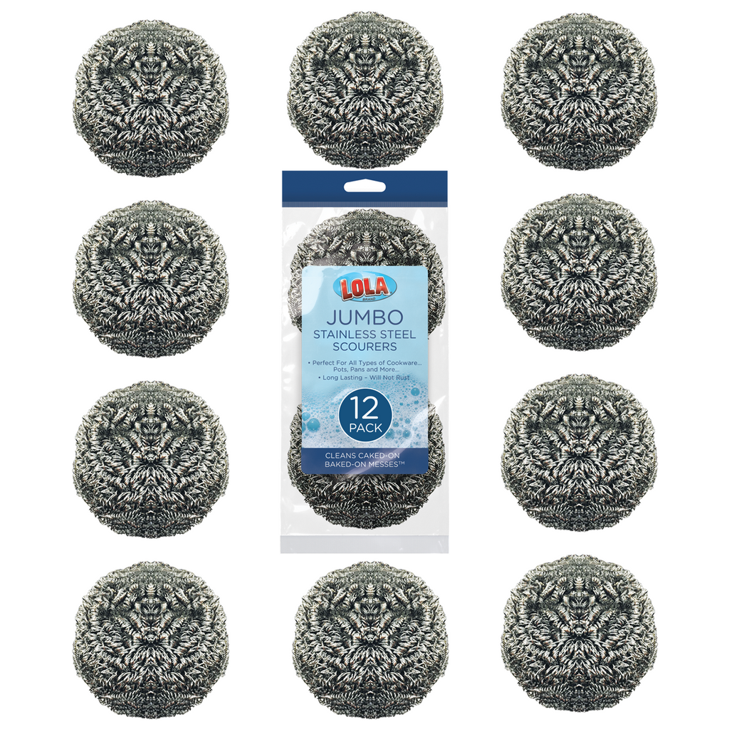 Jumbo Stainless Steel Scourer - 12 pack