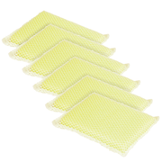 Nylon Net & Sponge Cleaning Pad -YELLOW, 6 Pack