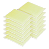 Nylon Net & Sponge Cleaning Pad - Yellow, 12 pack