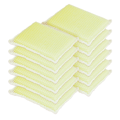LOLA Nylon Net & Sponge Cleaning Pad | Non Scratch Scrubbing pads | Similar to Turn-A-Bout Sponges | Safe On Non-Stick Surfaces and Coated Cookware | Gentle Effective Cleaning | 12 Pack