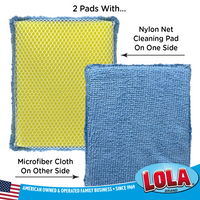 Nylon Net & Sponge Cleaning Pad - 24 pack |Lola® Brand | Item# 4613