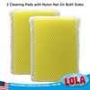 Lola Products Microfiber & Nylon Net Sponges: 12 Dual Sided Nylon Net Sponge Pads, Non-Scratch and 12-Sided Cleaning Sponge Pads, 24 Pack Combo