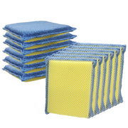 Nylon Net One Side & Microfiber Terry Cloth One Side / 2-Way Cleaning Sponge Pad - 12 pack