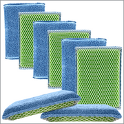 Lola JUMBO Microfiber Terry & Nylon Netting Sponge Gentle Scrubber Pad - 1 Pack