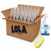 Case of 12 Soap Dispensing Dish Wands, with 84 Changeable Sponge Heads