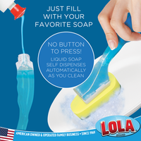 Lola Products Soap Dispensing Dish Wand, #503,  Includes a heavy duty food scraper