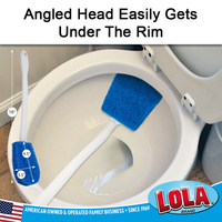 Bath & Toilet Bowl Scrubber, with Comfort Handle, Hang Hole, Non-Scratch and Removes Rings