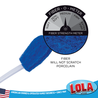 Bath & Toilet Bowl Scrubber, with Comfort Handle, Hang Hole, Non-Scratch and Removes Rings