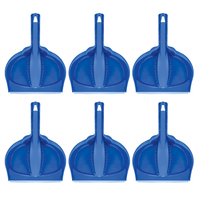 Dust Pan & Brush Set - Clip On - 6 count