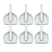 Dust Pan & Brush Set - Clip On - 6 count