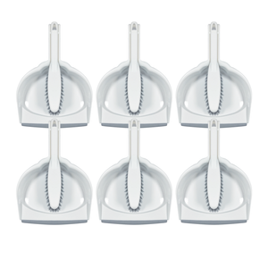 Dust Pan & Brush Set - Clip On - 6 count