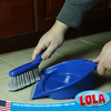 clip on dust pan with pick-up brush, cleaning floors,. 511, LOLA