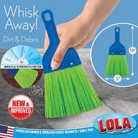 Whisk Broom Handheld, Durable Nylon Bristles, Indoor/Outdoor