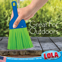 Whisk Broom Handheld, Durable Nylon Bristles, Indoor/Outdoor