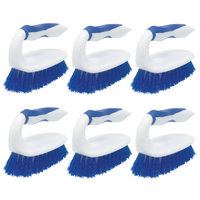 Iron Handled Scrubber - Countertop Scrub Brush - 6 Pack