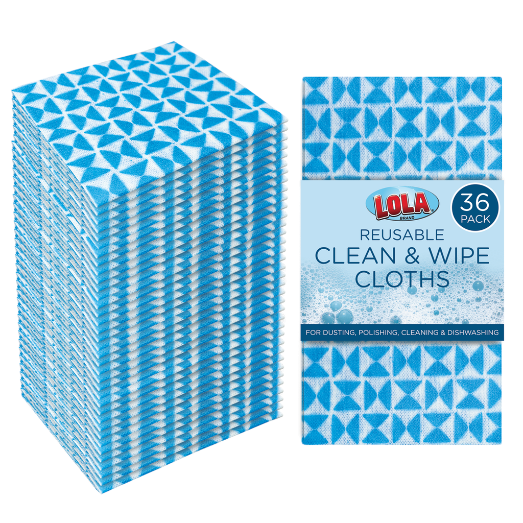 Antimicrobial Clean n' Wipe Cloths - 6 pack, Reusable, By Lola®