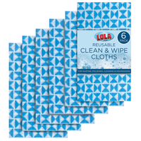 Lola Anti-Microbial Clean n' Wipe™ Cloths - Comparable to Clorox® Handi Wipes® - 6 pack, Item# 524