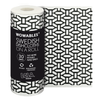 Swedish Dishcloths for Kitchen, Patterns Series, 30 Sheet Roll w/ Hook - Lola Products