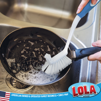 Lola Pro Utility Brush, Item# 533, Has Stiff Brush Tip for Food Scraping