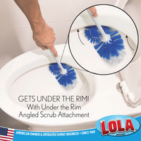 Lola Pro Euro Bowl Brush - with Under the Rim Angled Scrub Attachment -24 Pack