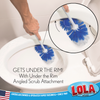 Toilet Bowl Brush - with Scrub Attachment, #534, LOLA