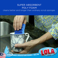 Scrub Sponge, safe on most household surfaces, Item# 5512, LOLA BRAND