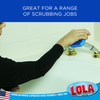 SPONGE WITH SCRUBBER, durable fibers, Item# 5512, LOLA