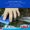Scrub Sponges, Cleaning Scrubber and Sponge has an Anti-Microbial agents which helps to inhibit the growth of odor causing bacteria, mold and mildew, #5512, LOLA
