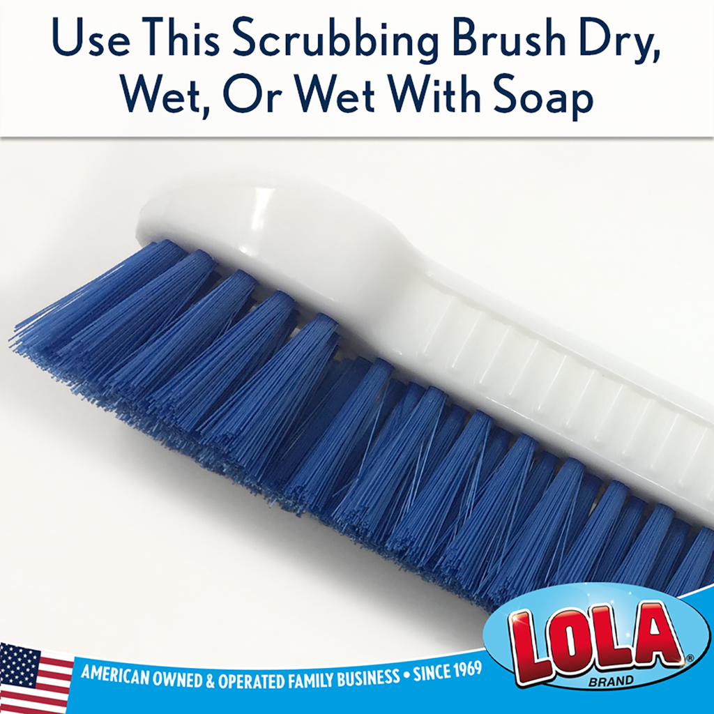 LOLA Pro Dish Scrub Brush W/ Food Scraper, Non-Slip Rubber Grip Handle - 1  Count, 1 - Pay Less Super Markets