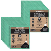 Swedish Dishcloths Biodegradable Reusable Paper Towels 20 Pack - MInt Green - Made in Germany