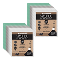 Swedish Dishcloths Biodegradable Reusable Paper Towels 20 Pack - Made in Germany