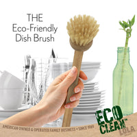 Eco Clean Bamboo Dish Brush - 6 Pack