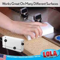 Lola Brand, item 4224, rubaway eraser pads, compatible with Mr. Clean Magic Eraser pads