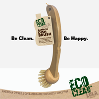Eco Clean Bamboo Dish Brush - 6 Pack