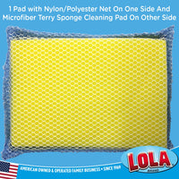 Nylon Net & Terry Sponge 2-Way Cleaning Pad