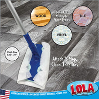 Lola Products, Item# 9001, DRY SWEEPING CLOTHS - 192 Count, SWIFFER COMPATIBLE