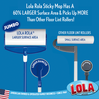 Lola Rola Stick Mop, giant lint roller for the floor, 903
