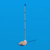 Cotton Deck Mop, White, w/ 4-Ply High Quality Yarn - Threaded Handle W/ 2 Heads