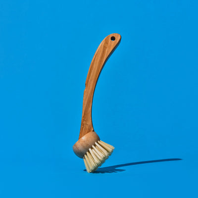 Eco Clean Bamboo Dish Brush - Multi Purpose Fibers are Recycled Bottles by LOLA