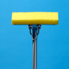 SqueezeMatic Butterfly Sponge Mop, 9" Wide Head and 48" Long Steel Handle, comparable to Quickie Automatic Sponge Mop Type S