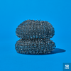 Jumbo Wire Mesh Scourers - 12 pack,  4" x 4" x 1.5" each, Galvanized Steel