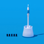 500 Brushes Apartment Kit — Reusable Toilet Wand with Built-In Cleanser Tablets