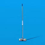 SqueezeMatic Butterfly Sponge Mop, 9" Wide Head and 48" Long Steel Handle, comparable to Quickie Automatic Sponge Mop Type S