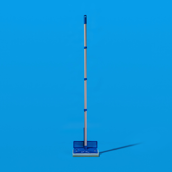 Natural Cellulose Squeeze Sponge Mop, 9" Wide Head w 4 Piece Threaded Metal Handle