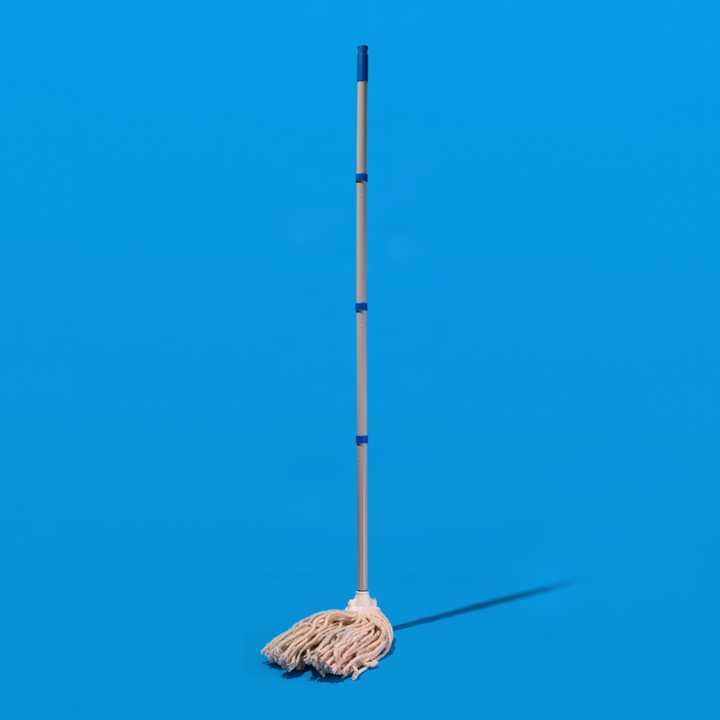 Cotton Deck Mop, White, w/ 4-Ply High Quality Yarn