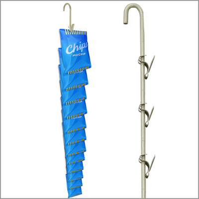 Clip Strip @ Home Edition, Hanging Storage Organizer, Durable Metal, 12 Hooks, Maximize Space in Your Pantry, Garage, Laundry Room – Holds Snacks, Tools, Keys – Easy to Install