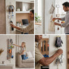 Metal Hanging Organizer with 12 Hooks for Pantry Kitchen Garage by LOLA