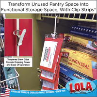 Clip Strip @ Home Edition, Hanging Storage Organizer, Durable Metal, 12 Hooks, Maximize Space in Your Pantry, Garage, Laundry Room – Holds Snacks, Tools, Keys – Easy to Install