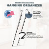 Metal Hanging Organizer with 12 Hooks for Pantry Kitchen Garage by LOLA