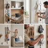 Metal Hanging Organizer with 12 Hooks for Pantry Kitchen Garage by LOLA